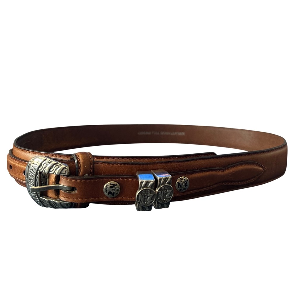 Jack Daniels Old No 7 Brand Leather Belt Mens‎ Size 38 Brown Western